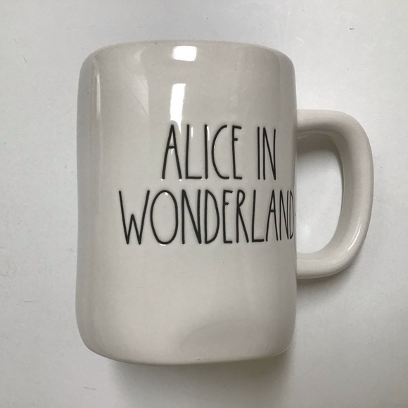 NEW Rae Dunn Artisan Disney Alice In Wonderland Mug Double Sided Alice Sitting - Picture 10 of 14